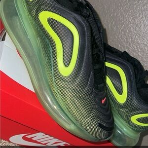 Nike Air Max 720 Black with Neon Green Highlights